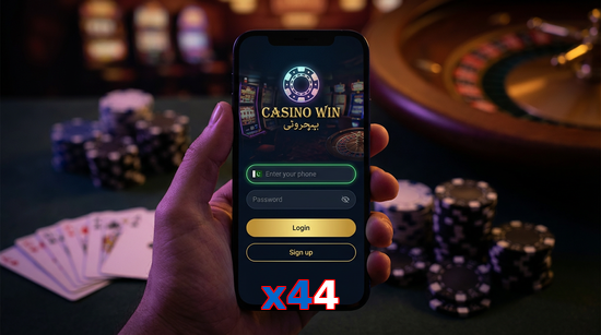 Main screen of X44 login page for PK players